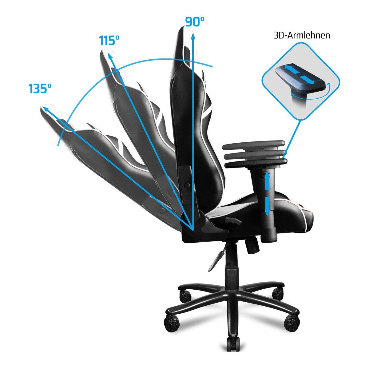 Gaming Stuhl ONE GAMING Chair Pro SNOW V2