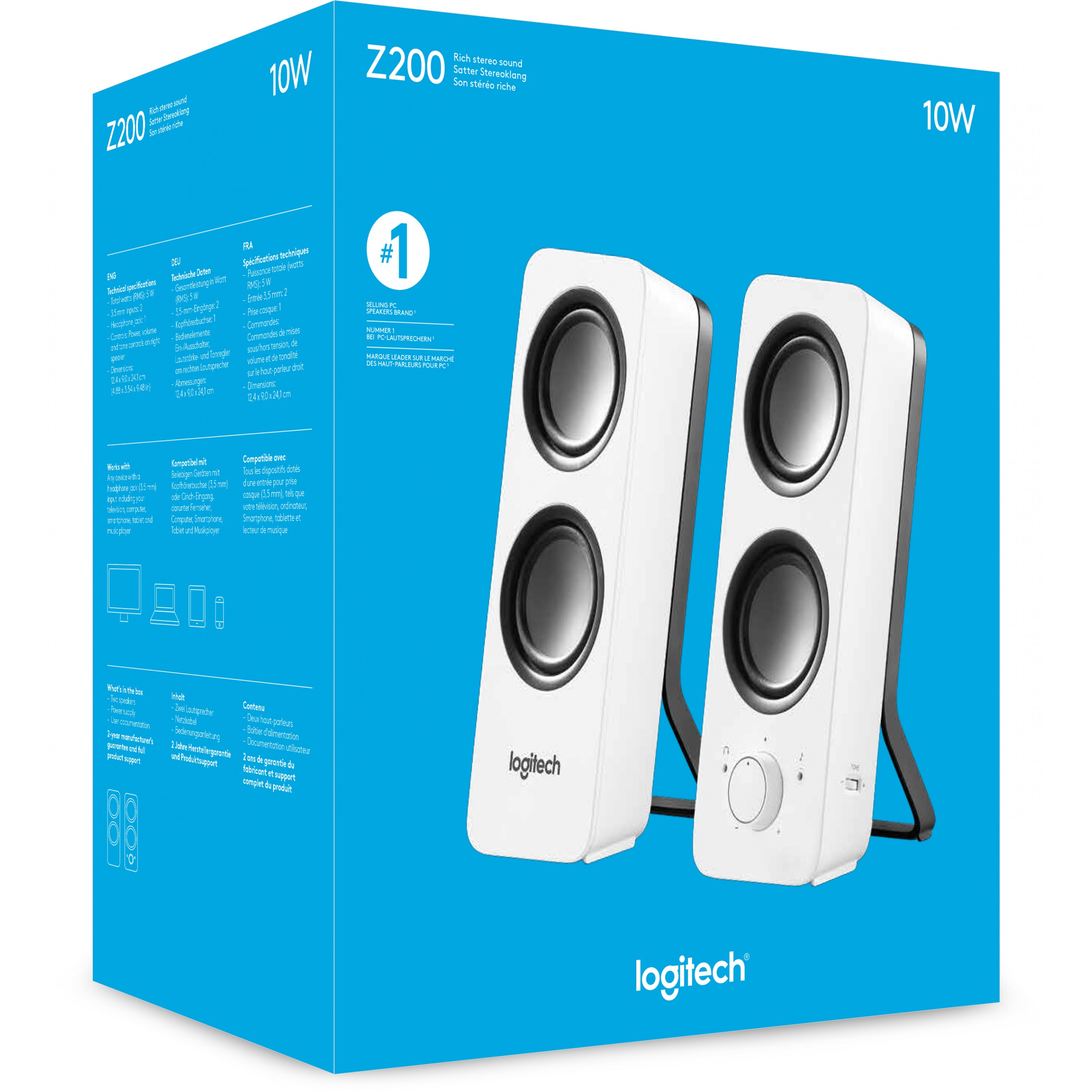 Logitech Z200 Rich Stereo Sound Weiß Kabelgebunden 10 W