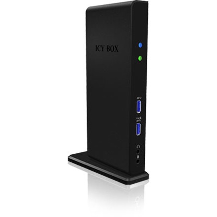 ICY BOX IB-DK2241AC Kabelgebunden USB 3.2 Gen 1 (3.1 Gen 1) Type-A Schwarz