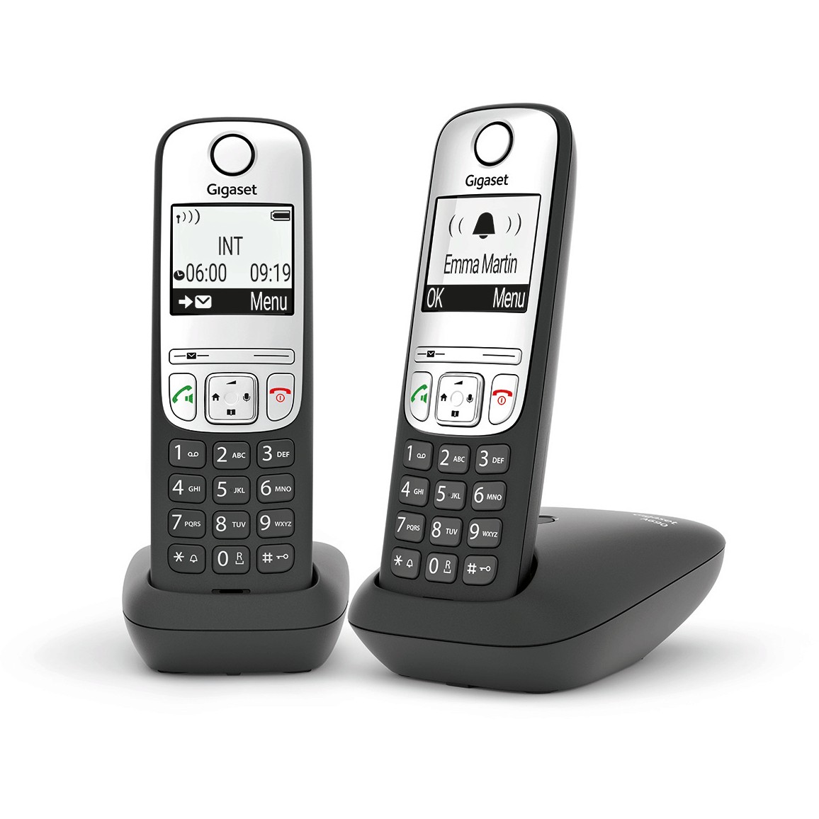 Gigaset A690A Duo Analoges/DECT-Telefon Anrufer-Identifikation Schwarz