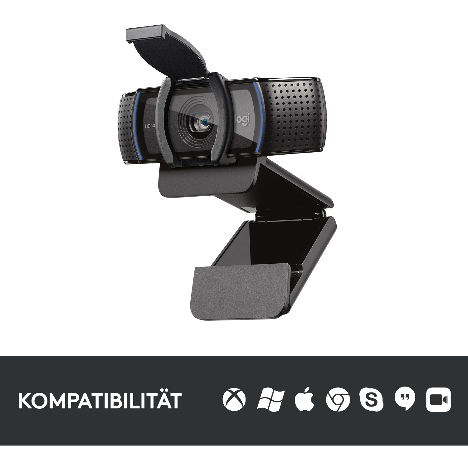 Logitech C920S HD Pro Webcam 1920 x 1080 Pixel USB Schwarz