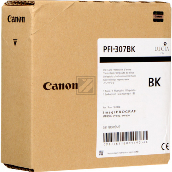 ORIGINAL Canon Tintenpatrone Schwarz PFI-307bk 9811B001 330ml