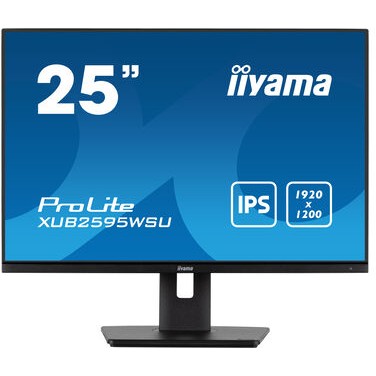 63,36cm/25" (1920x1200) Iiyama Prolite XUB2595WSU-B5 LED IPS 16:10 4ms VGA HDMI DP USB LS Pivot Black