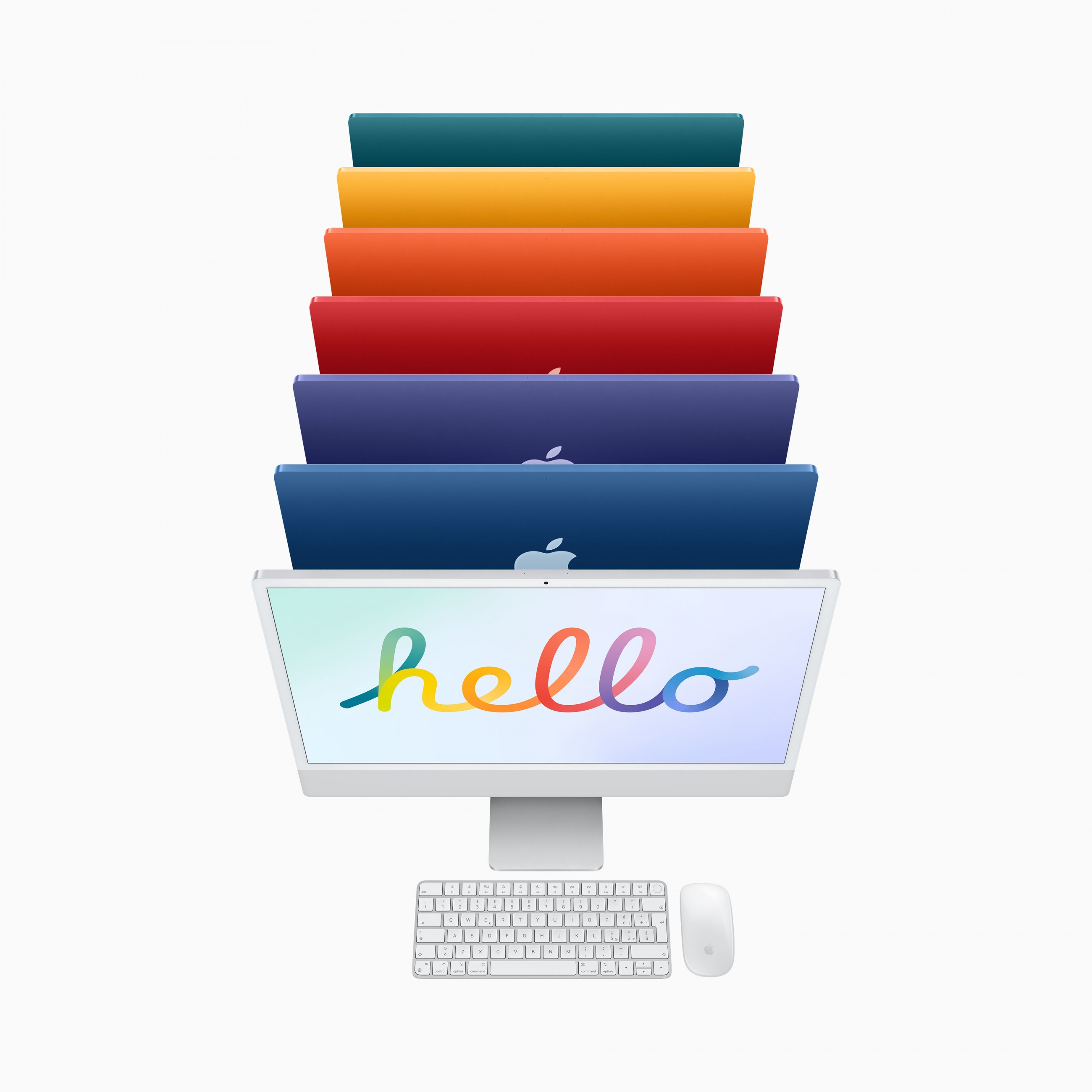 Apple iMac Apple M 61 cm (24 Zoll) 4480 x 2520 Pixel 8 GB 256 GB SSD All-in-One-PC macOS Big Sur Wi-Fi 6 (802.11ax) Grün