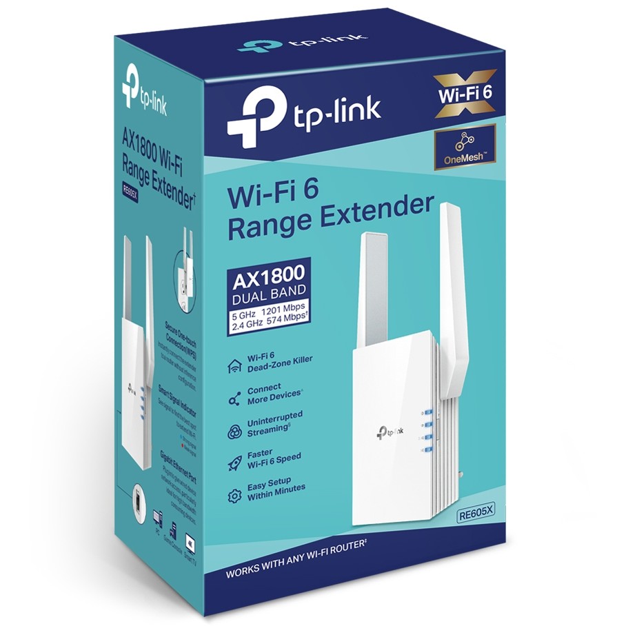 TP-Link RE605X Netzwerk-Erweiterungsmodul Weiß 1000 Mbit/s