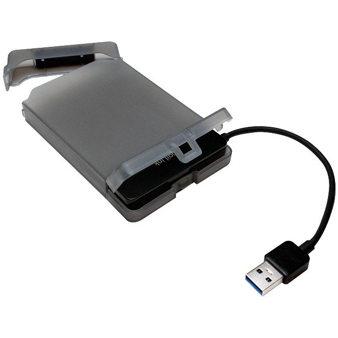 LogiLink AU0037 Speicherlaufwerksgehäuse HDD / SSD-Gehäuse Grau 2.5 Zoll