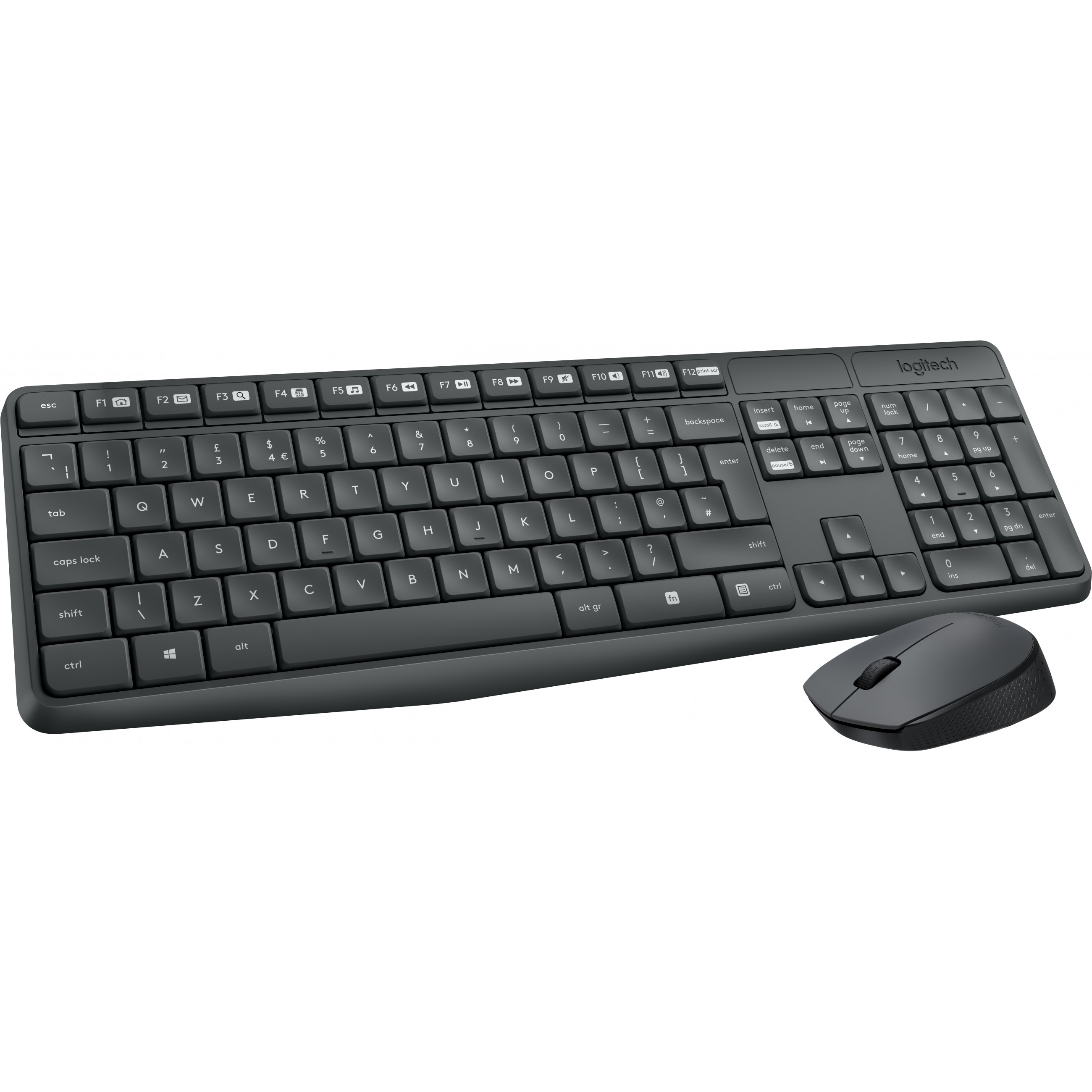Logitech MK235 Tastatur USB QWERTZ Deutsch Grau