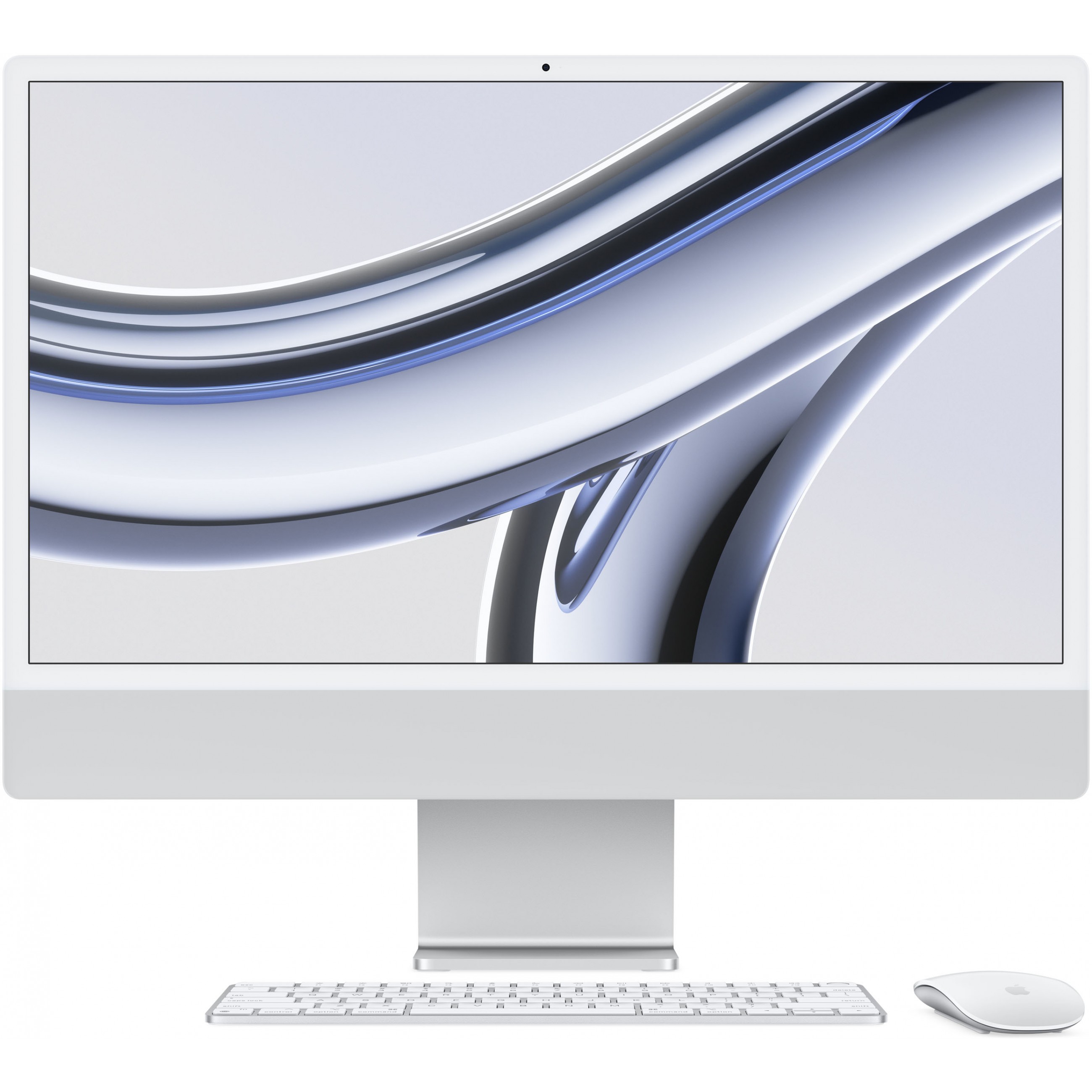 Apple iMac Apple M 59,7 cm (23.5") 4480 x 2520 Pixel 8 GB 512 GB SSD All-in-One-PC macOS Sonoma Wi-Fi 6E (802.11ax) Silber