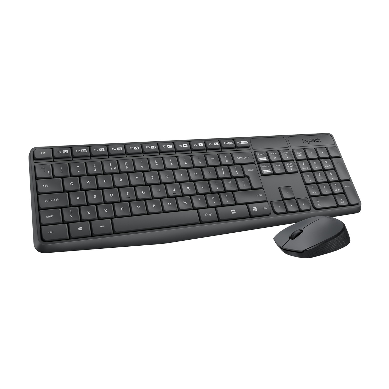 Logitech MK235 Tastatur USB QWERTZ Deutsch Grau