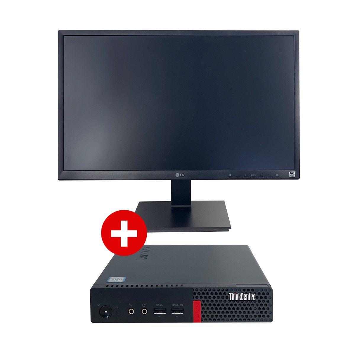 Lenovo Think Centre M910q inkl. Monitor LG 23 24BK550Y-B - Office PC