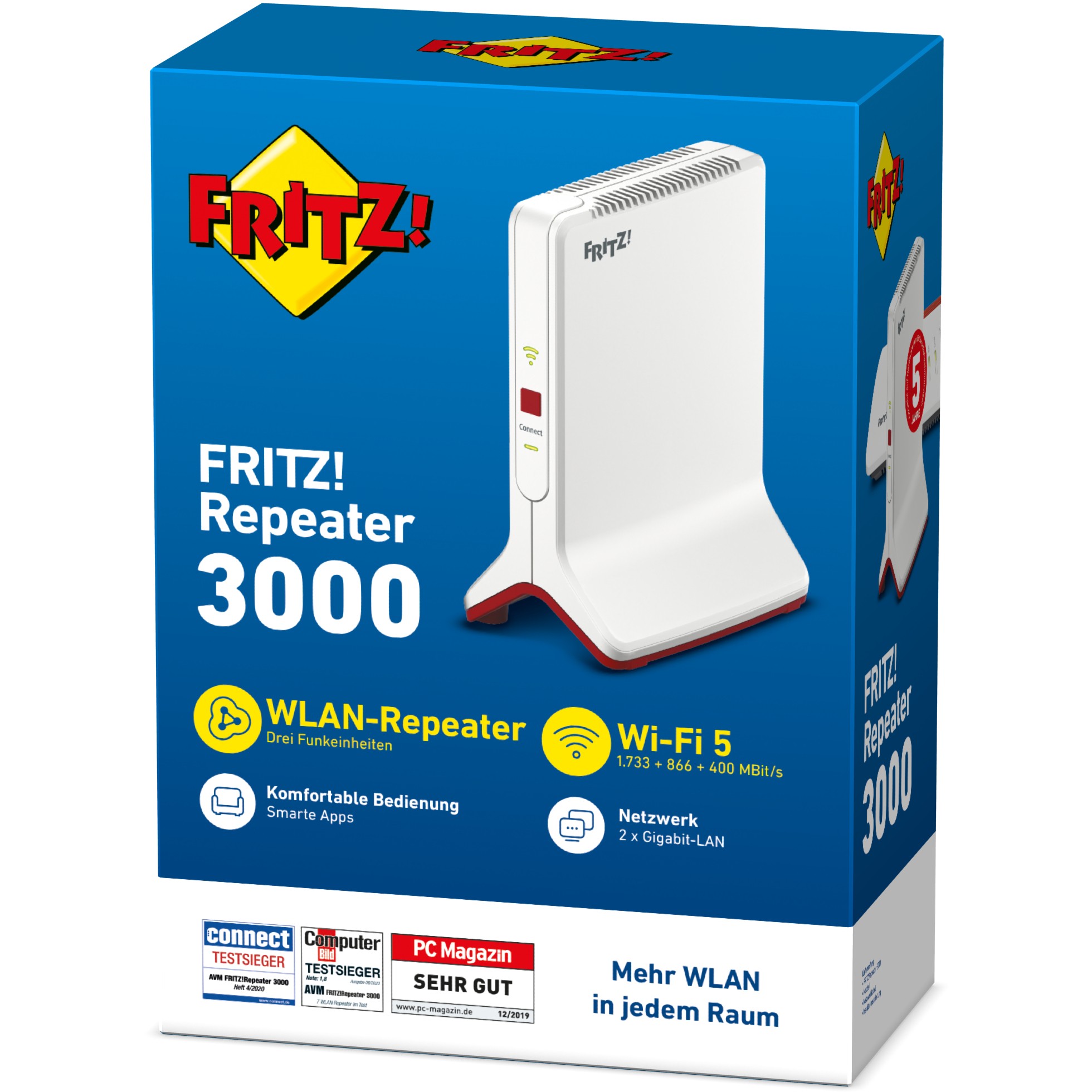 FRITZ!Repeater 3000 Netzwerk-Repeater 3000 Mbit/s Weiß