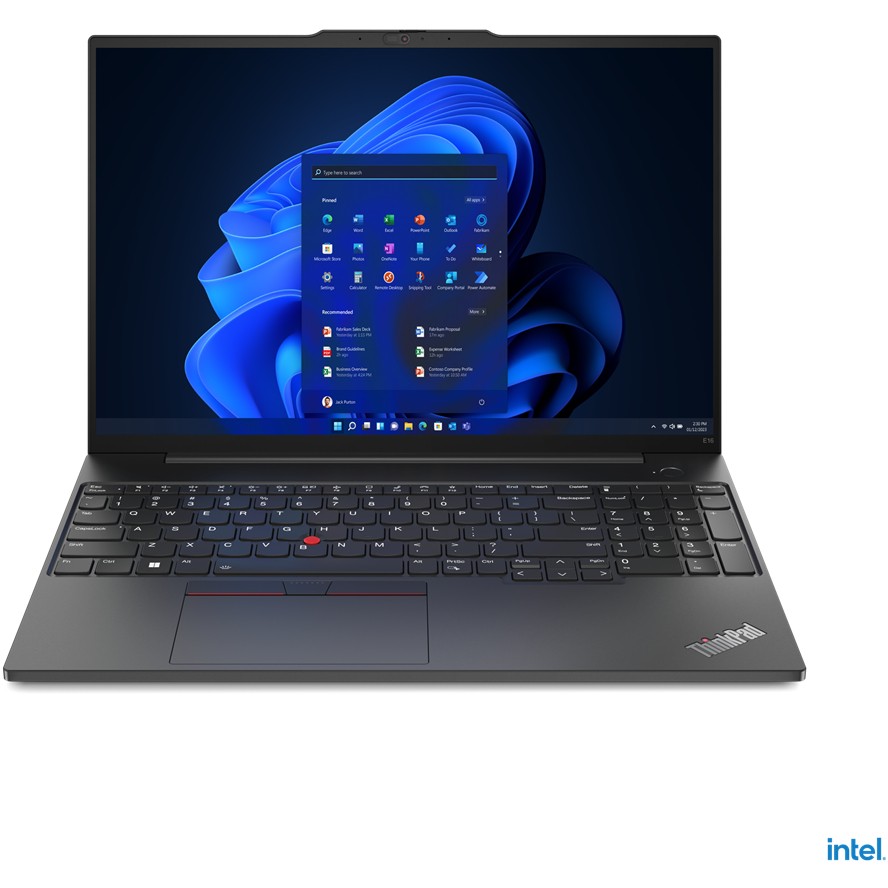 Lenovo ThinkPad E16 Laptop 40,6 cm (16") WUXGA Intel® Core™ i5 i5-1335U 8 GB DDR4-SDRAM 256 GB SSD Wi-Fi 6 (802.11ax) Windows 11 Pro Schwarz
