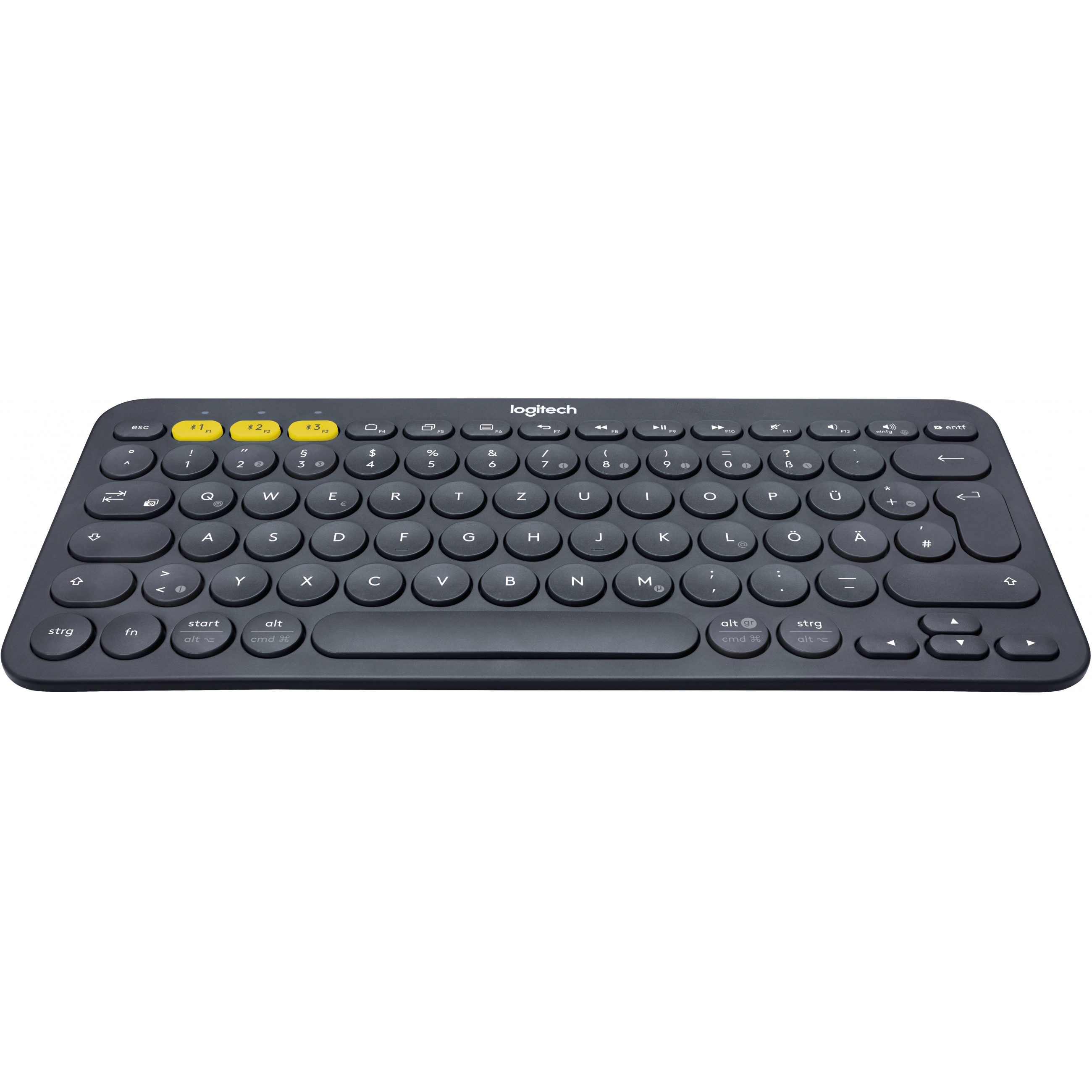 Logitech K380 Multi-Device Tastatur Bluetooth QWERTZ Deutsch Grau