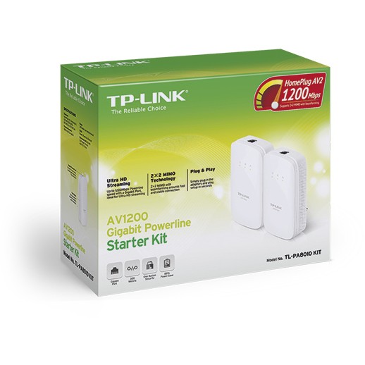 TP-LINK TL-PA8010 KIT PowerLine Netzwerkadapter 1000 Mbit/s Eingebauter Ethernet-Anschluss Weiß 2 Stück(e)
