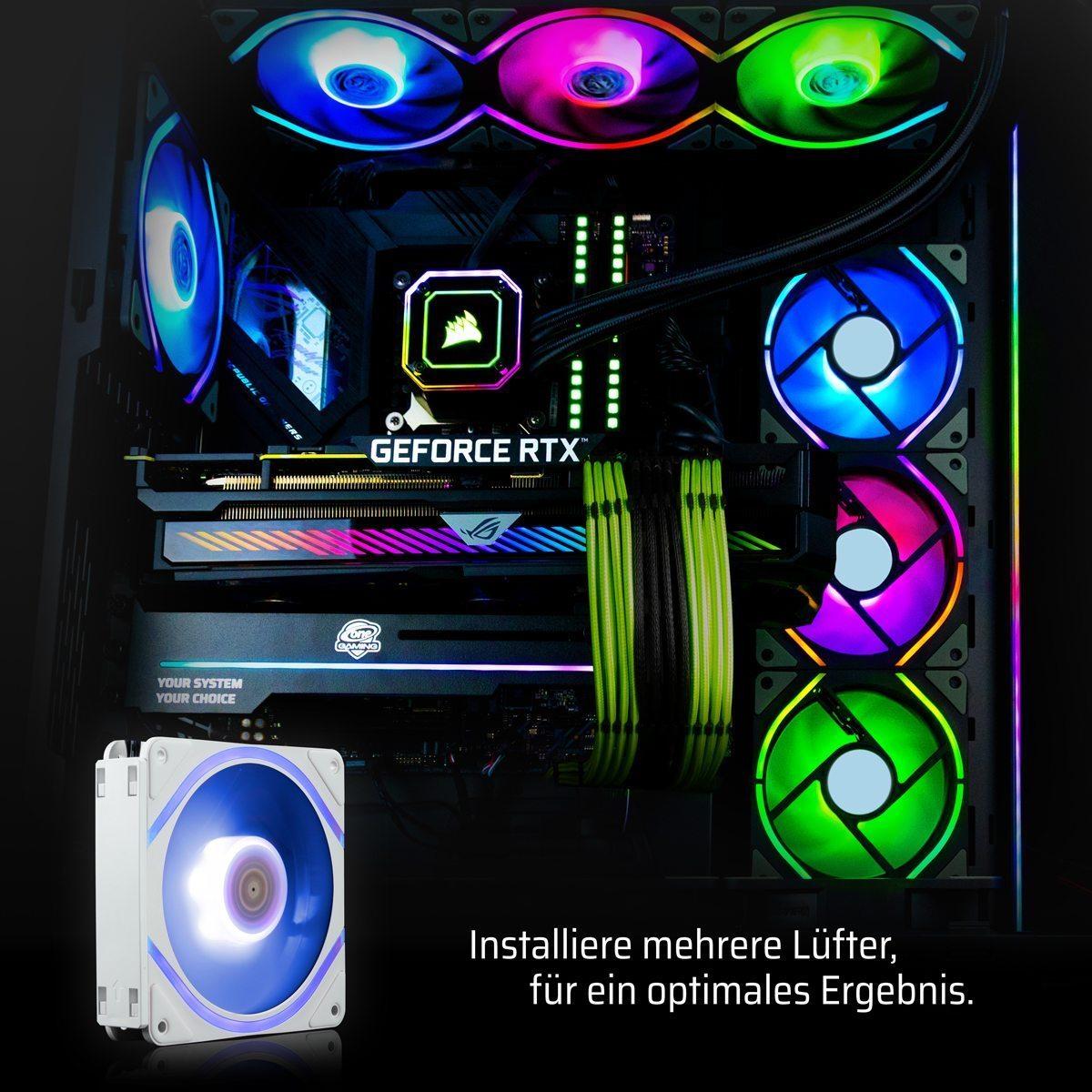 ARGB-Lüfter ONE GAMING Angel Eyes 12 white inkl. Connect Modul