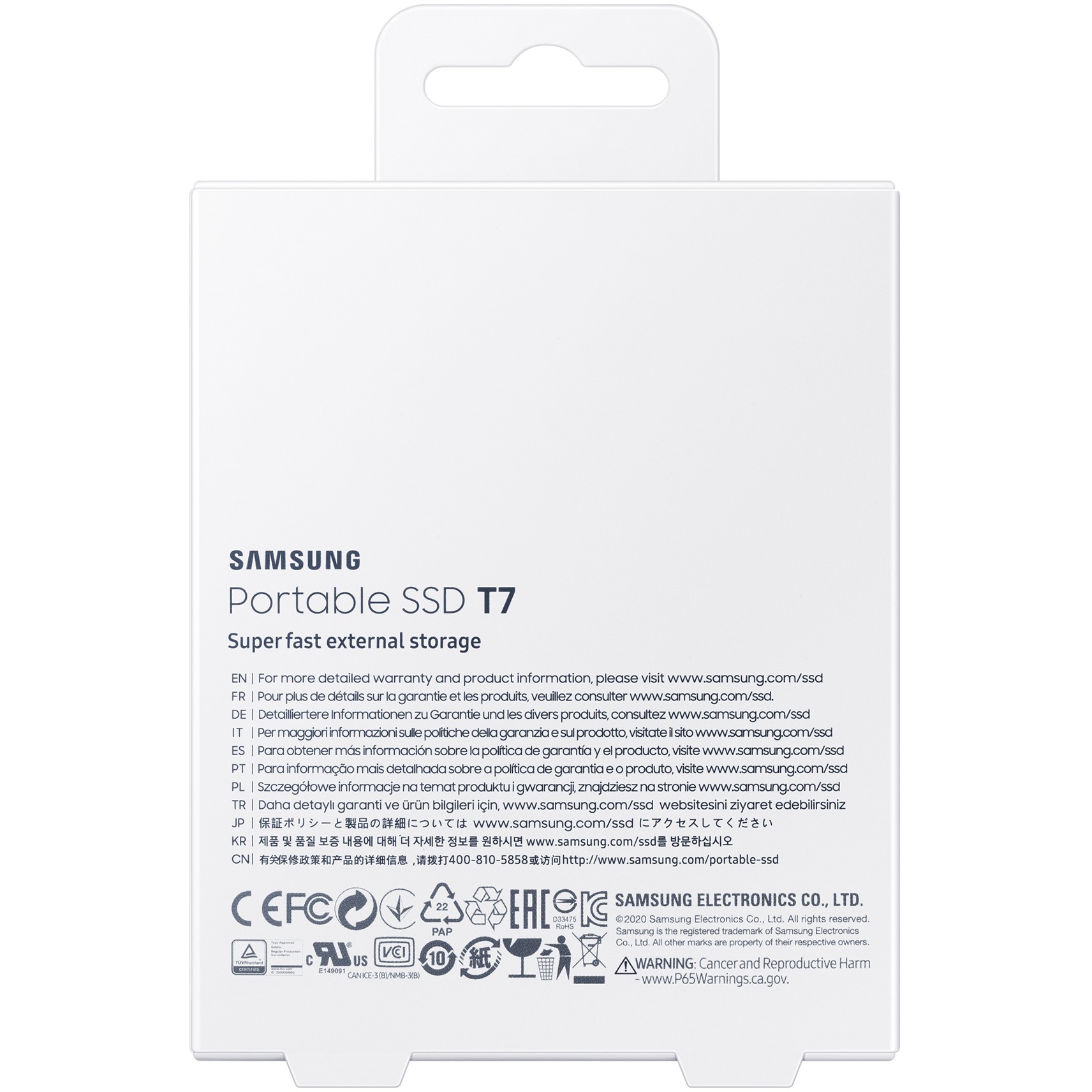 Samsung Portable SSD T7 1000 GB Rot