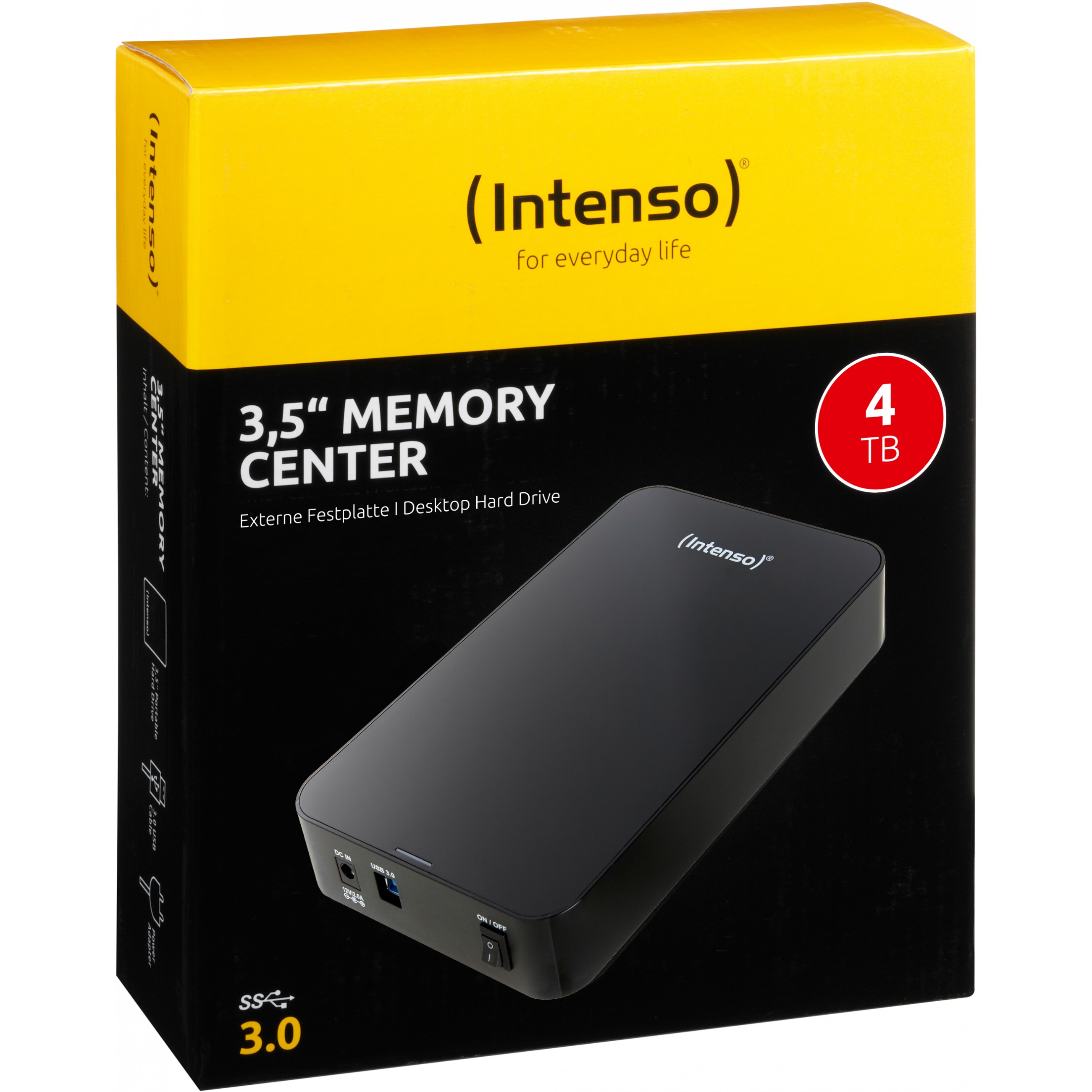 Intenso 3.5" Memory Center 4TB Externe Festplatte 4000 GB Schwarz