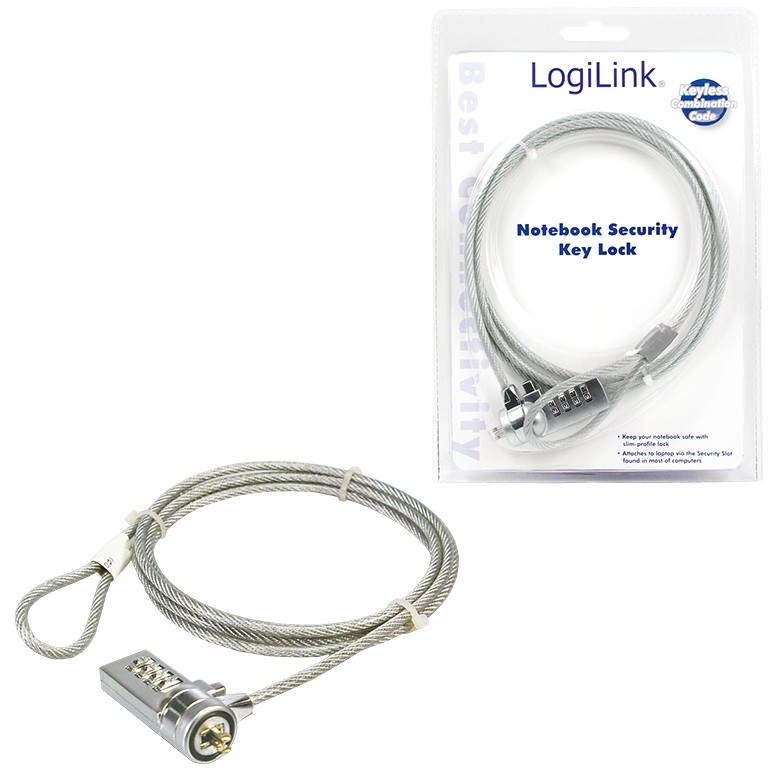 LogiLink Notebook Security Lock w/ Combination Kabelschloss 1,5 m