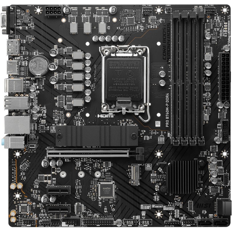 MSI PRO B760M-P DDR4 Motherboard Intel B760 LGA 1700 micro ATX