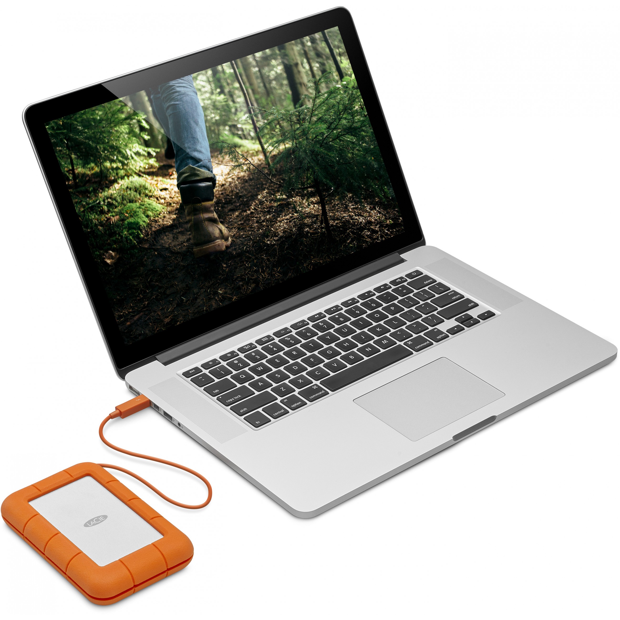 LaCie Rugged USB-C Externe Festplatte 5000 GB Grau, Gelb