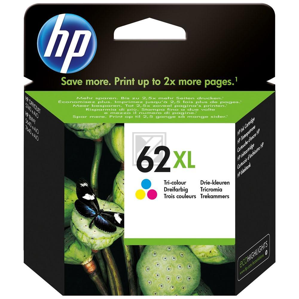 ORIGINAL HP Tintenpatrone mehrere Farben C2P07AE 62 XL ~415 Seiten