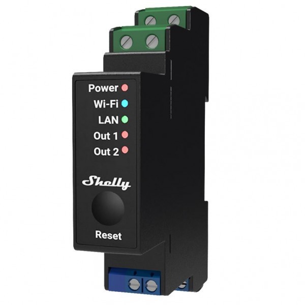 Home Shelly Relais "Pro 2PM" WLAN & LAN Schaltaktor Max. 25A BT Messfunktion